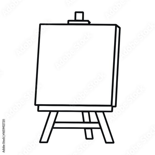 Blank easel for creative projects vector