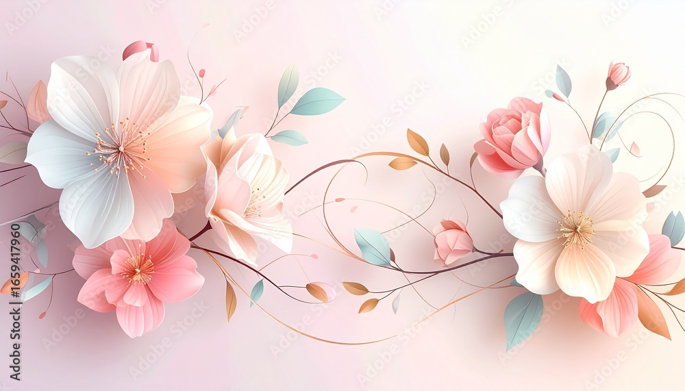 Naklejka premium Floral Harmony