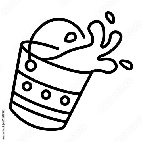 An outline style icon showing water festival