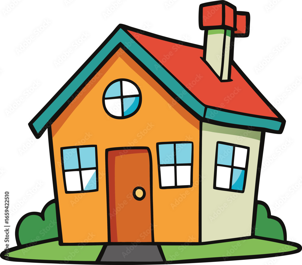 Vector de la casa sobre fondo blanco