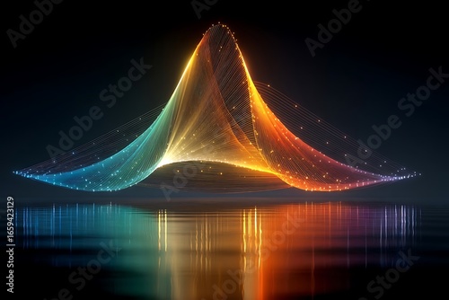 Abstract neon structure wires high resolution photo