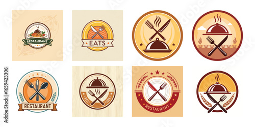 Vector art of a vibrant collection of chili pepper logos, each featuring fiery flames and bold colors, perfect for branding spicy food products and restaurants