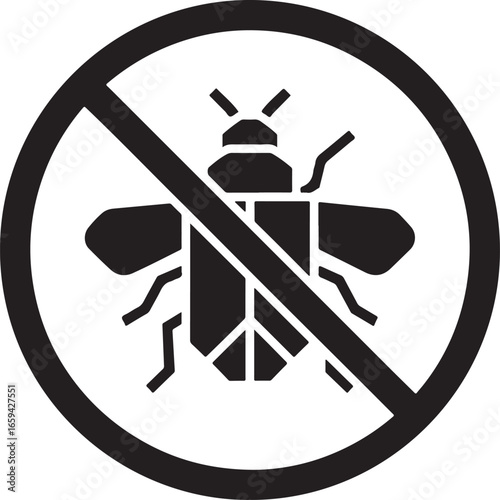 No Insects Symbol - Bug-Free Zone Icon