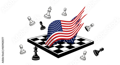 American Chess Strategy A Visual Representation of US Political Gameplay