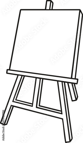 easel with blank canvas