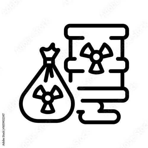chemical cleanup black line icon for digital and print projects.