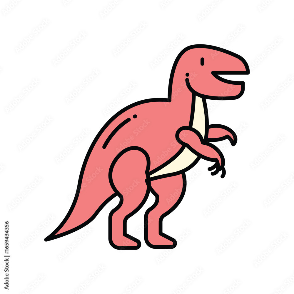 Fototapeta premium Cute Dinosaur Vector Icons Collection Illustration