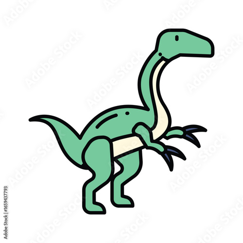 Cute Dinosaur Vector Icons Collection Illustration