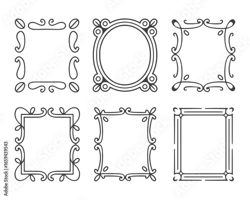 Set of vintage frames, Vintage Outline Borders and Label Designs