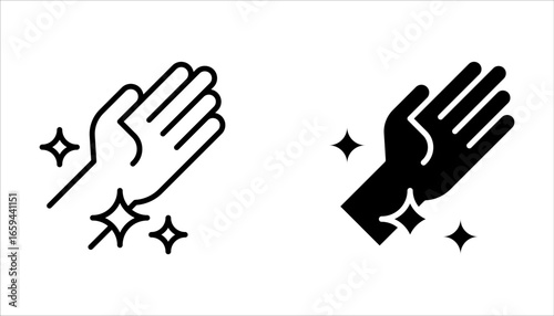 hygiene icon set, disease prevention. Healthcare wash hands with soap, antibacterial icon on white background