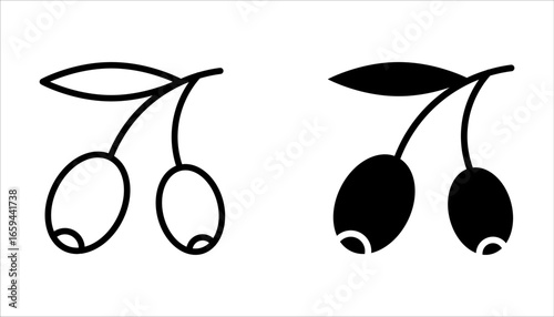 olive oil icon set,  vector design template on white background