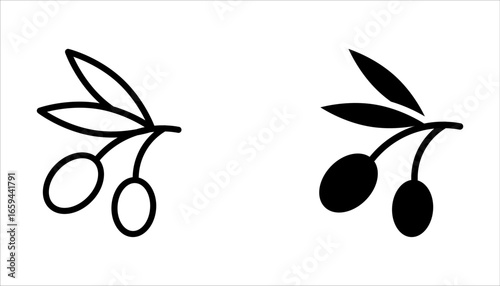 olive oil icon set,  vector design template on white background