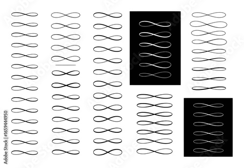 Collection of Infinity Symbols in Various Styles and Sizes