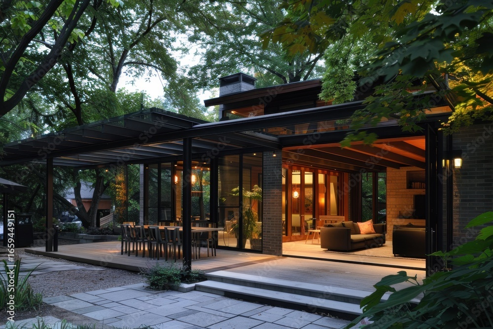 Cozy and stylish interior Veranda, enclosed or open extension to the house, ideal space for relaxation and cozy evenings Cozy and stylish interior Veranda, enclosed or open extension to the house, ideal space for relaxation and cozy evenings