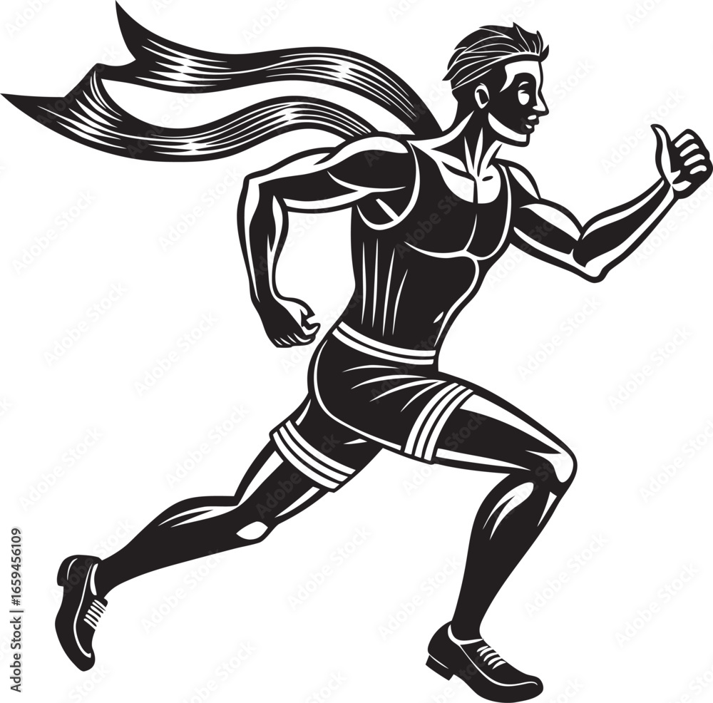 Fototapeta premium running man vector
