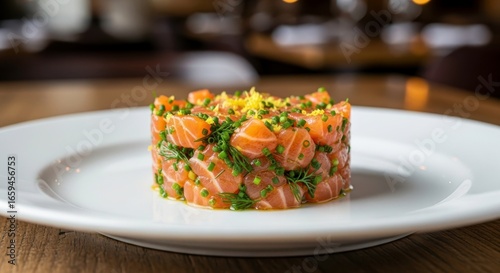 Salmon Tartare: Exquisite Culinary Presentation