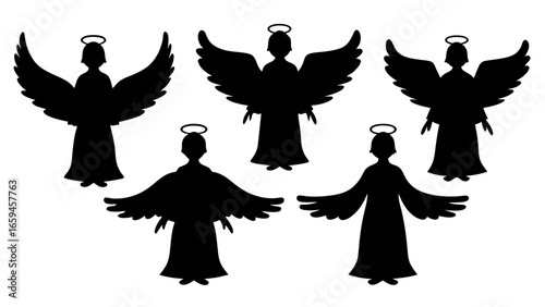 silhouette of angel