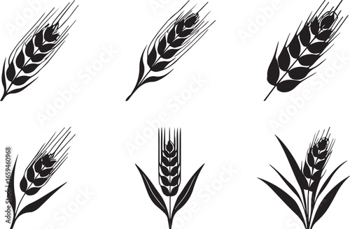 Rustic Wheat Silhouette Design