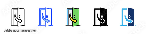 Open To Change Icon Collection With Multiple Styles