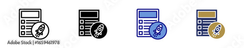 Project Kickoff  Icon Set Multiple Style Collection