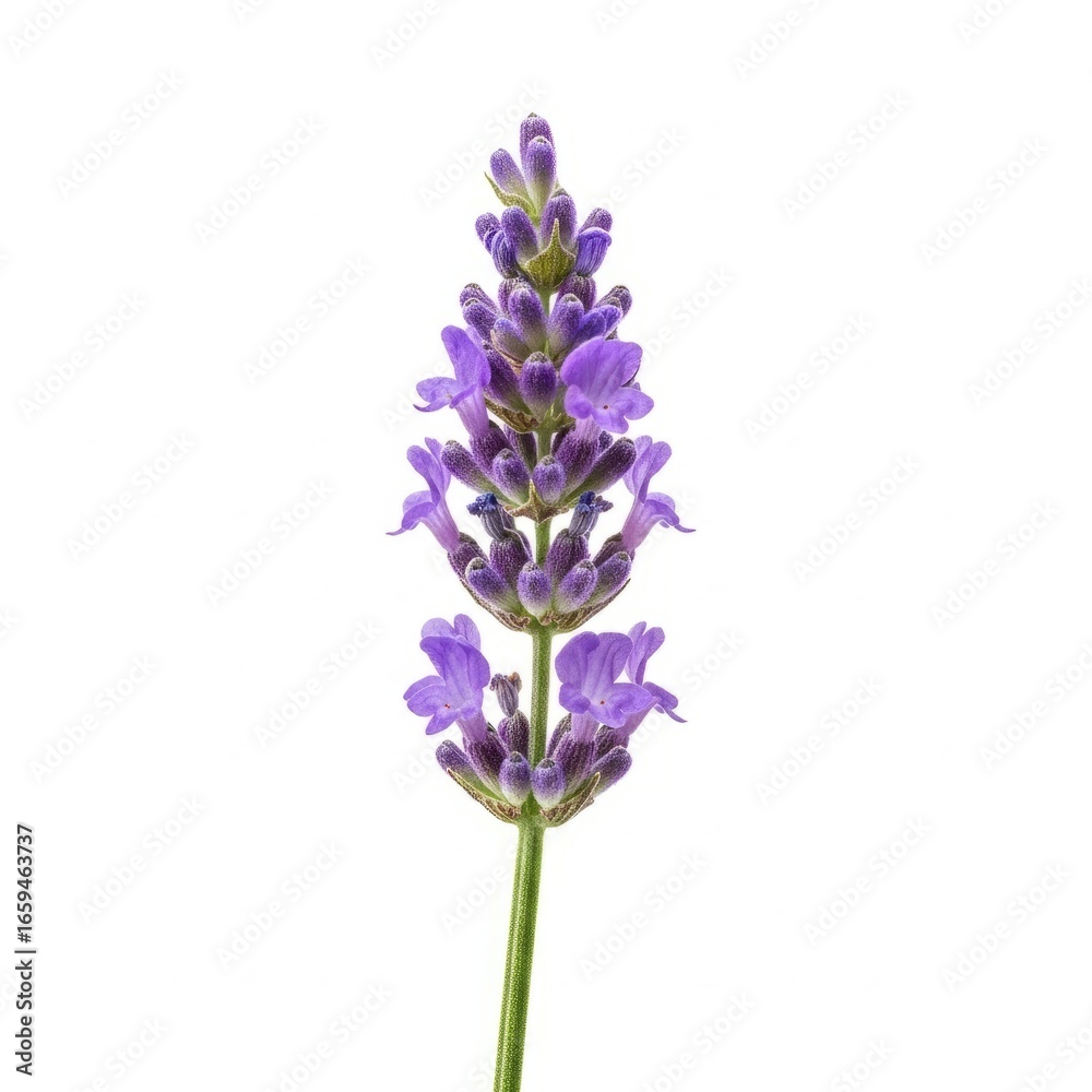 Obraz premium Lavender Bloom: A Single Stem of Purple Perfection