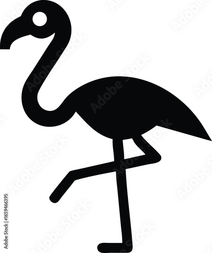 Flamingo One Leg Vector