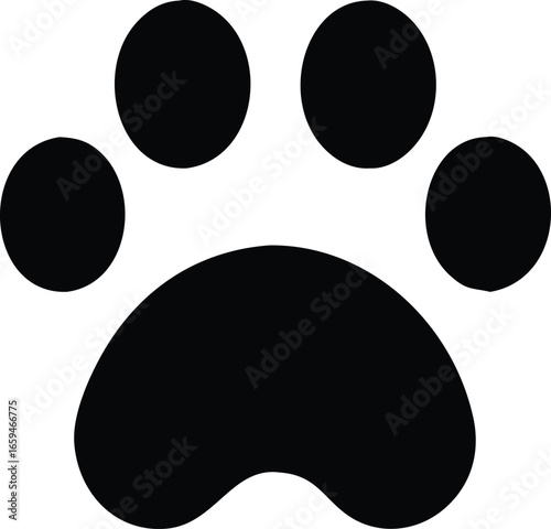 Paw Print Icon Vector Illustration