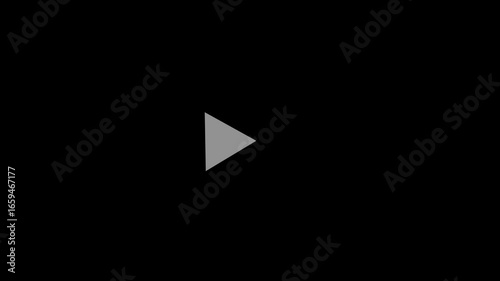 glowing shape Animation of looping rewind button concept. Rewind Graphic icon on black background