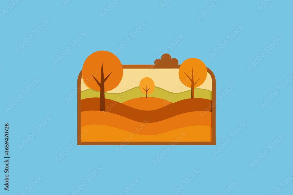 Naklejka premium landscape with trees