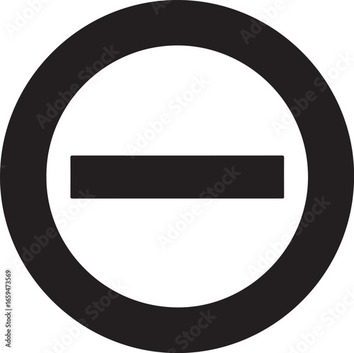 No Entry Icon – Prohibited Circle Symbol Restriction Sign