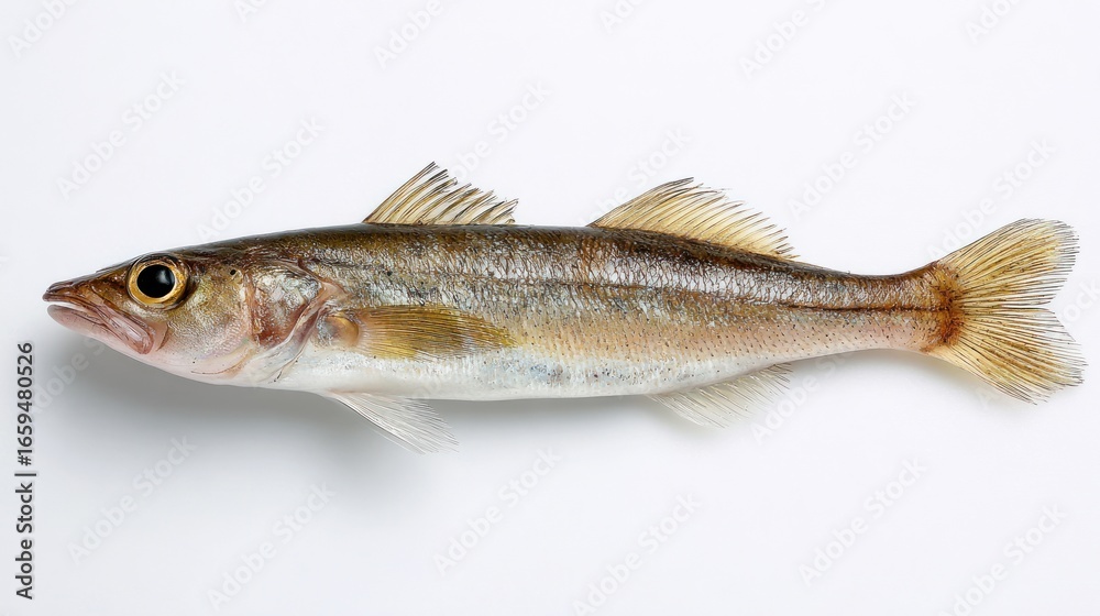 Fototapeta premium Freshwater Perciform Fish Isolated on Clean White Background