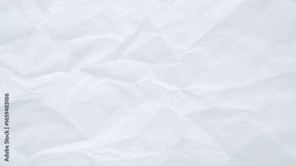 Fototapeta premium Abstract white crumpled and creased recycle paper texture background