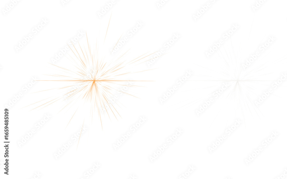 Fototapeta premium Light Effect PNG Bright Starburst on White Background