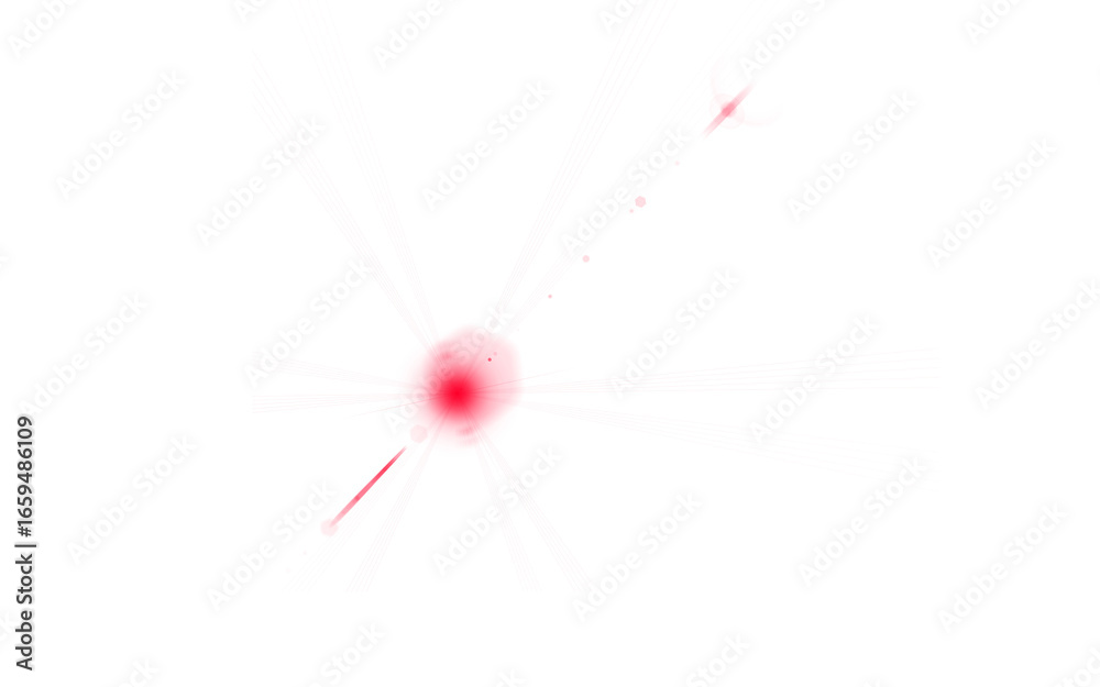 Obraz premium Red Light Burst Effect PNG