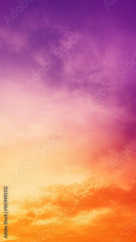 Beautiful Sunset Sky with Orange and Pink Clouds Over Horizon Background,generative ai