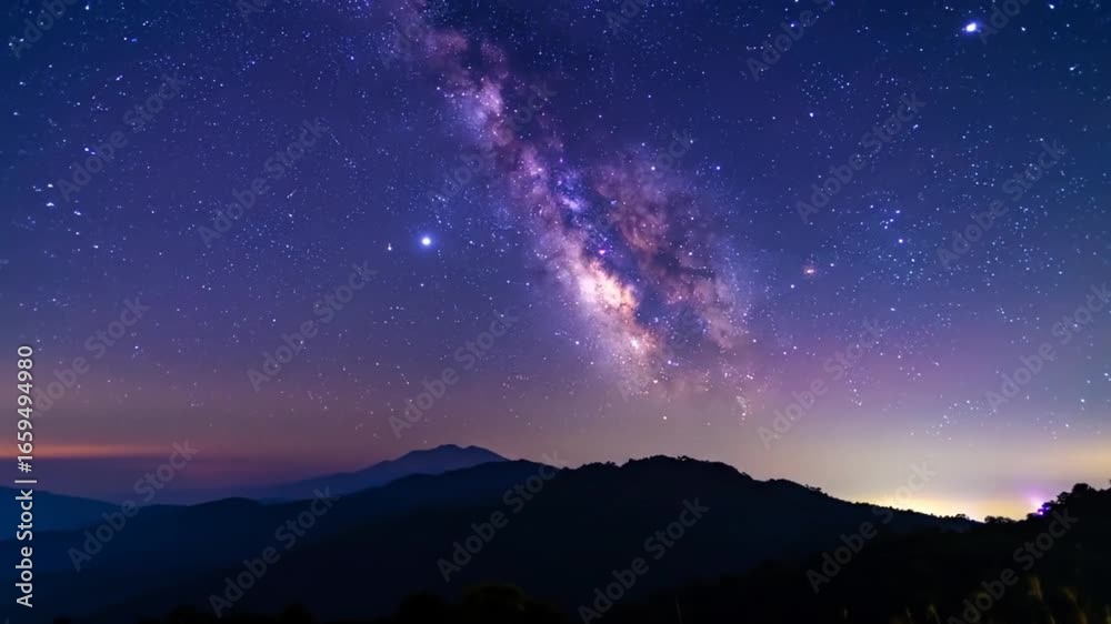 Starry Sky above Mountain Starry Sky above Mountain