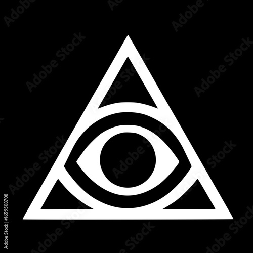 Silhouette of simple illuminati symbol