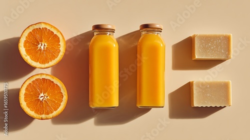 orange essential oil bottle
