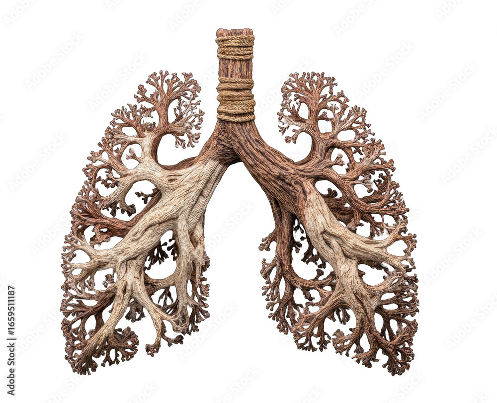 Obraz premium Lungs sculpted as intricate, branching trees