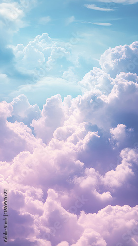 Colorful Cloud Sky Background with Sunlight Background,generative ai	
