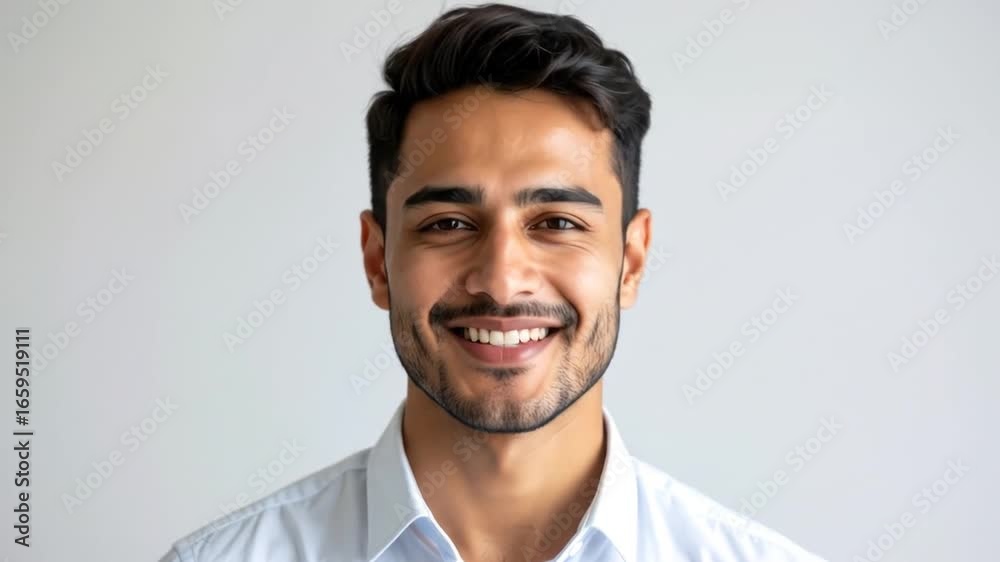 Smiling man in light shirt Smiling man in light shirt