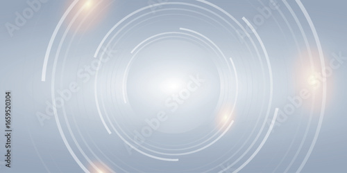 Abstract gray and white gradient background with white lines moving in circles. Modern and futuristic background concept. Vector illustration. Eps. 2