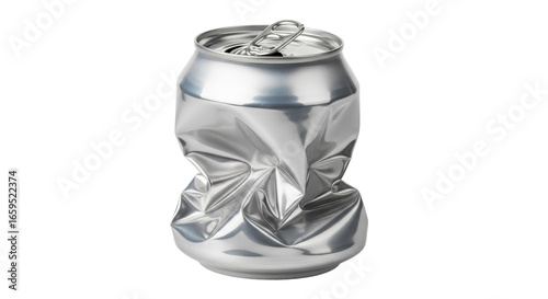 Fotografie Isolated Crushed Soda Can