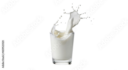 Photos Isolated Milk Splash in Glass
