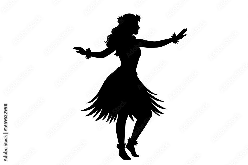 Fototapeta premium traditional dancing lady silhouette
