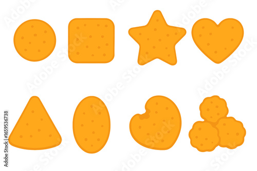 Colorful Bridal Jewelry Icons. Flat vector mini-illustrations nugget shapes in colors children's illustrations: round nugget,