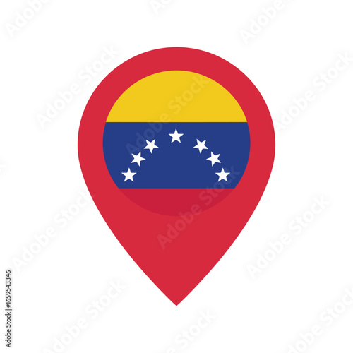 Free Download Venezuela flag location pin marker national symbol south america country travel destination concept vector - GFXLoad