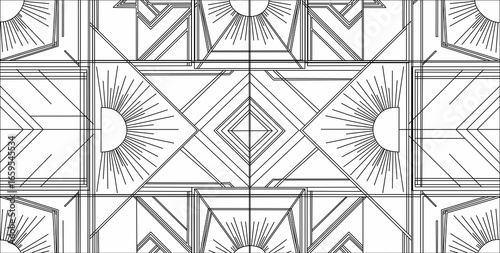 Elegant Art Deco seamless pattern vector. Vintage geometric design for luxurious backgrounds and prints.