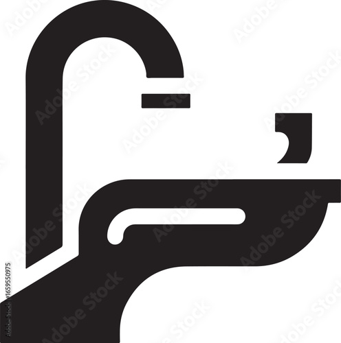 Drinking Fountain Icon – Water Tap, Public Hydration, Sink Symbol