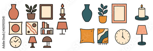 Bohemian Home Decor Elements, Minimalist flat design